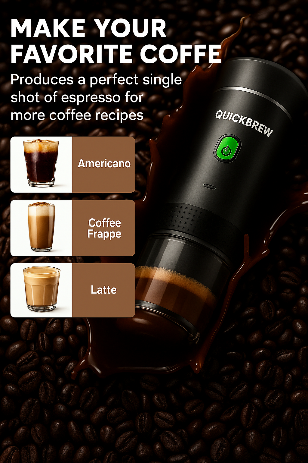 QuickBrew Go | Barista-Grade Coffee Anywhere